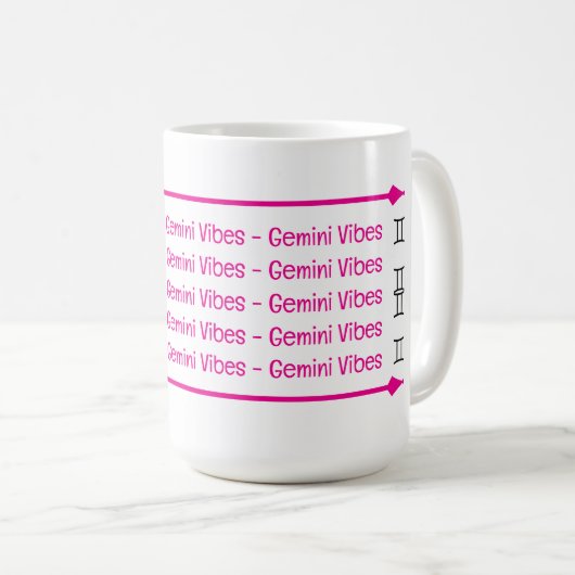 Gemini Vibes Tasse (VorderseiteRechts)