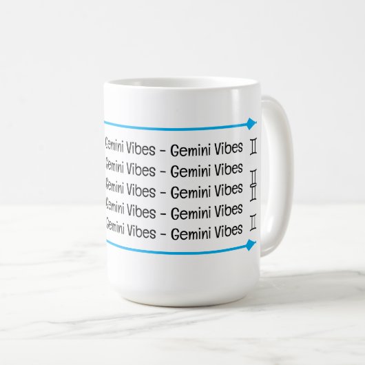 Gemini Vibes Tasse (VorderseiteRechts)