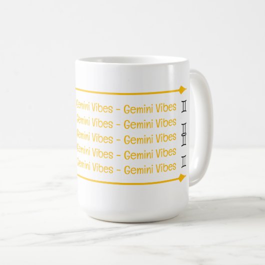 Gemini Vibes Tasse (VorderseiteRechts)