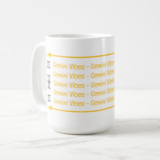 Gemini Vibes Tasse (Vorderseite Links)