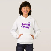 Gemini Vibes Zodiac Astrologie Lila Stars Hoodie (Vorne ganz)
