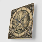 Gemini Vintage Zodiakus Wanduhr (Winkel)