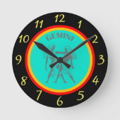 Gemini Wall Clock Runde Wanduhr (Vorderseite)