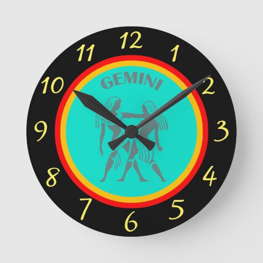 Gemini Wall Clock Runde Wanduhr (Vorderseite)