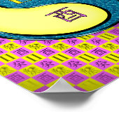 Gemini & Water Runder Poster (Ecke)