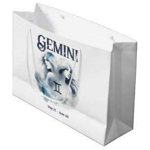 Gemini Watercolor Bull Zodiac Thema Geburtstagsfei Große Geschenktüte