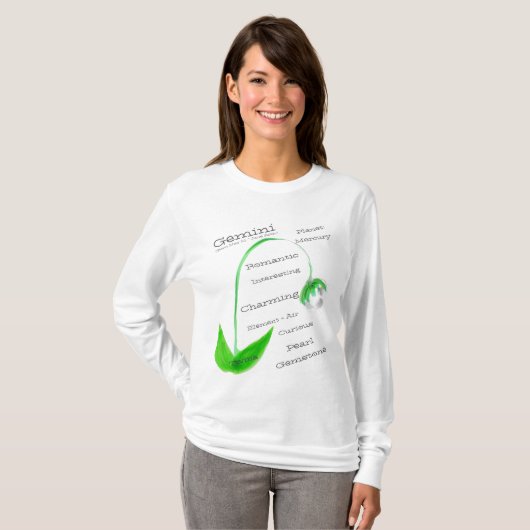 Gemini Wearable Birthday Horoscope T-Shirt (Vorne ganz)