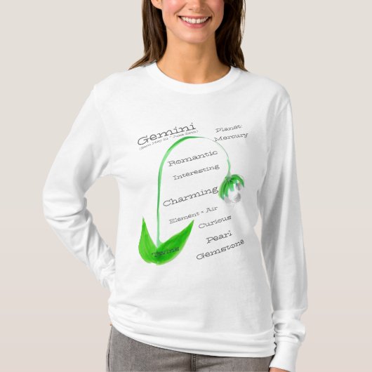 Gemini Wearable Birthday Horoscope T-Shirt (Vorderseite)