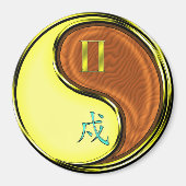 Gemini & Wood Dog Magnet (Vorne)