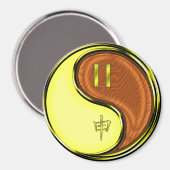 Gemini & Wood Monkey Magnet (Vorderseite/Rückseite)