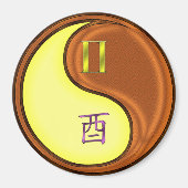 Gemini & Wood Rooster Magnet (Vorne)