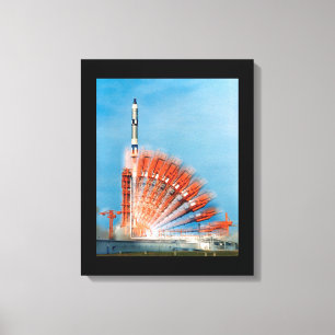 Gemini X Raketenstart Zeitrafferfotografie Poste Leinwanddruck