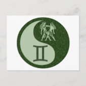 Gemini Yin Yang Postkarte (Vorderseite)