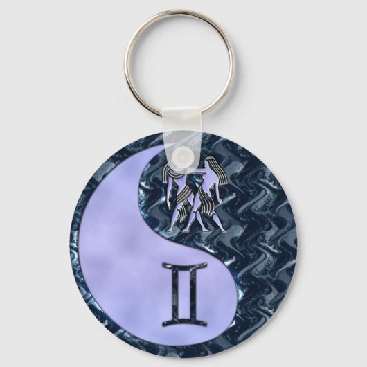 Gemini Yin Yang Schlüsselanhänger (Vorderseite)