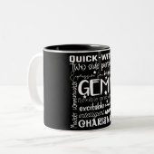 Gemini-Zeichen/Astrologie Zwei-Tone-Kaffeemaschine Zweifarbige Tasse (Vorderseite Links)