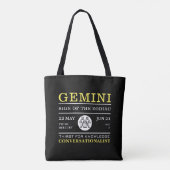 Gemini-Zeichen des Zodiaks, astrologisch Tasche (Rückseite)