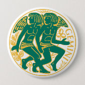 Gemini-Zeichen des Zodiaks auf Button (Vorderseite)