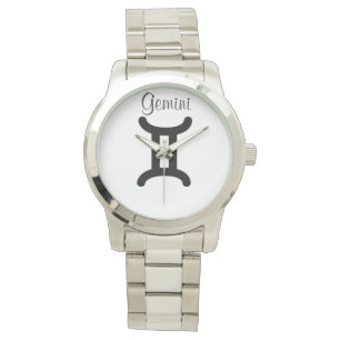 Gemini-Zeichen des Zodiaks. Ladys Watches. Armbanduhr