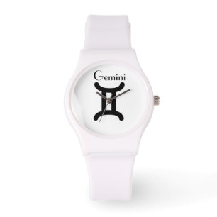 Gemini-Zeichen des Zodiaks. Ladys Watches. Armbanduhr