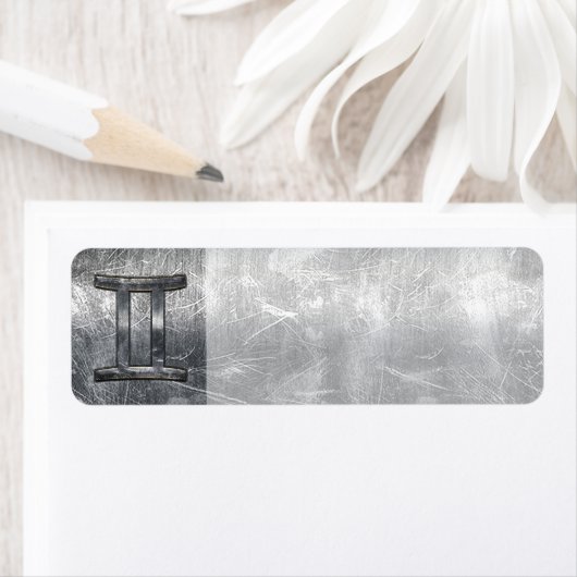 Gemini-Zeichen im gestressten Siver Steel-Stil (Insitu)