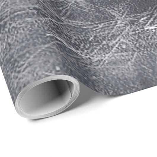 Gemini-Zeichen im gestressten Siver Steel-Stil Geschenkpapier (Rolleneckpunkt)