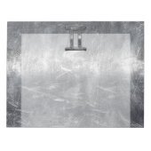 Gemini-Zeichen im gestressten Siver Steel-Stil Notizblock (Vorderseite)