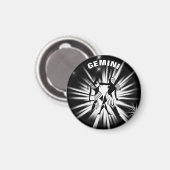 Gemini-Zeichen Magnet (Vorderseite/Rückseite)