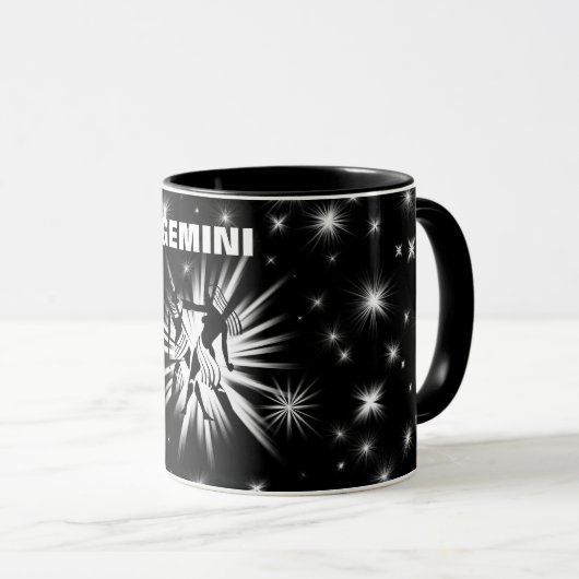 Gemini-Zeichen Tasse (VorderseiteRechts)
