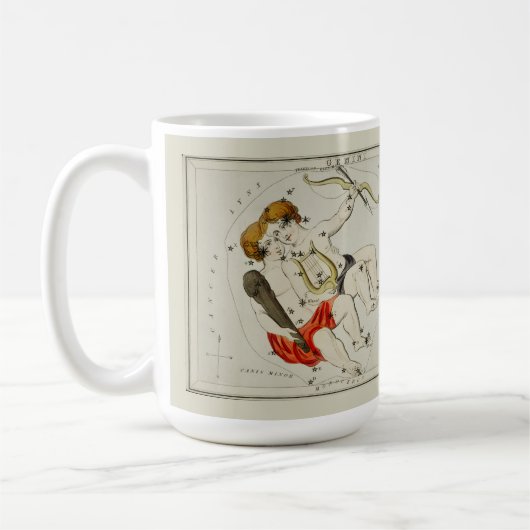 Gemini Zodiac Antique Astronomisches Diagramm Kaffeetasse (Links)