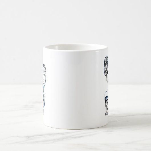 Gemini Zodiac Art Deco Lady Kaffeetasse (Mittel)