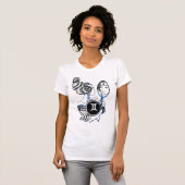 Gemini Zodiac Art Deco Lady T-Shirt (Vorne ganz)