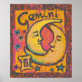 Gemini Zodiac Art Poster (Vorne)