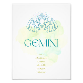 Gemini Zodiac Art Print Fotodruck