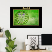 Gemini Zodiac Astrologie Design Poster (Heimbüro)