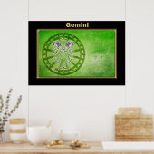 Gemini Zodiac Astrologie Design Poster (Küche)