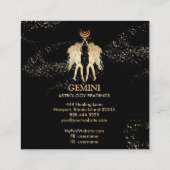 *~* GEMINI| Zodiac Astrologie Readings Moon Twins Quadratische Visitenkarte (Rückseite)