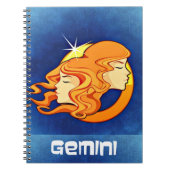 Gemini Zodiac Astrologie Symbol Notizblock (Vorderseite)