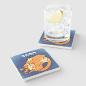 Gemini Zodiac Astrologie Symbol Steinuntersetzer (Seitenansicht)