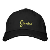 Gemini Zodiac bestickte Hülle / Hat Bestickte Kappe (Vorderseite)