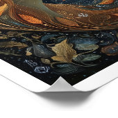 Gemini Zodiac Birth Sign Astrology Celestial Poster (Ecke)