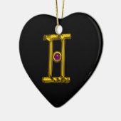 GEMINI ZODIAC BIRTHDAY JEWEL Lila Alexandrite Keramikornament (Links)