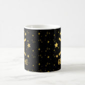 Gemini Zodiac Black and Gold Astrologie Tasse (Mittel)
