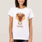 Gemini zodiac boho watercolor T-Shirt (Vorderseite)