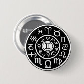Gemini Zodiac Button (Vorne & Hinten)