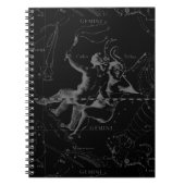 Gemini Zodiac Constellation Hevelius 1690 Notizblock (Vorderseite)