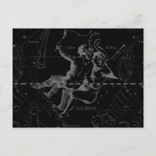 Gemini Zodiac Constellation Hevelius 1690 Postkarte