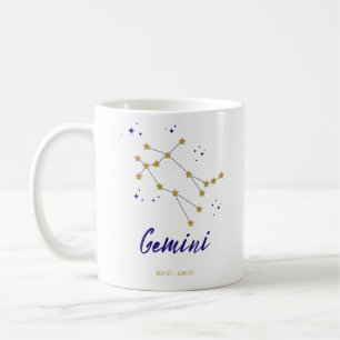 Gemini Zodiac Constellation Horoskop Signature Twi Kaffeetasse
