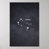 Gemini Zodiac Constellation Poster (Vorne)