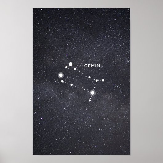 Gemini Zodiac Constellation Poster (Vorne)