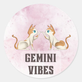 Gemini Zodiac Decal für Astrologie Liebhaber Runder Aufkleber